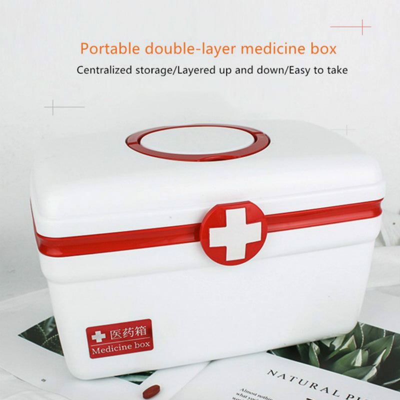Double Layer First Aid Kit Storage Box/Medicine Box – My Home Shop