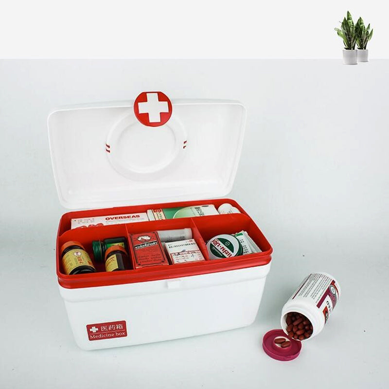 Mask Medicine Box, Small First Aid Kit Medicine Storage Box, Double La –  Yahan Sab Behtar Hai!