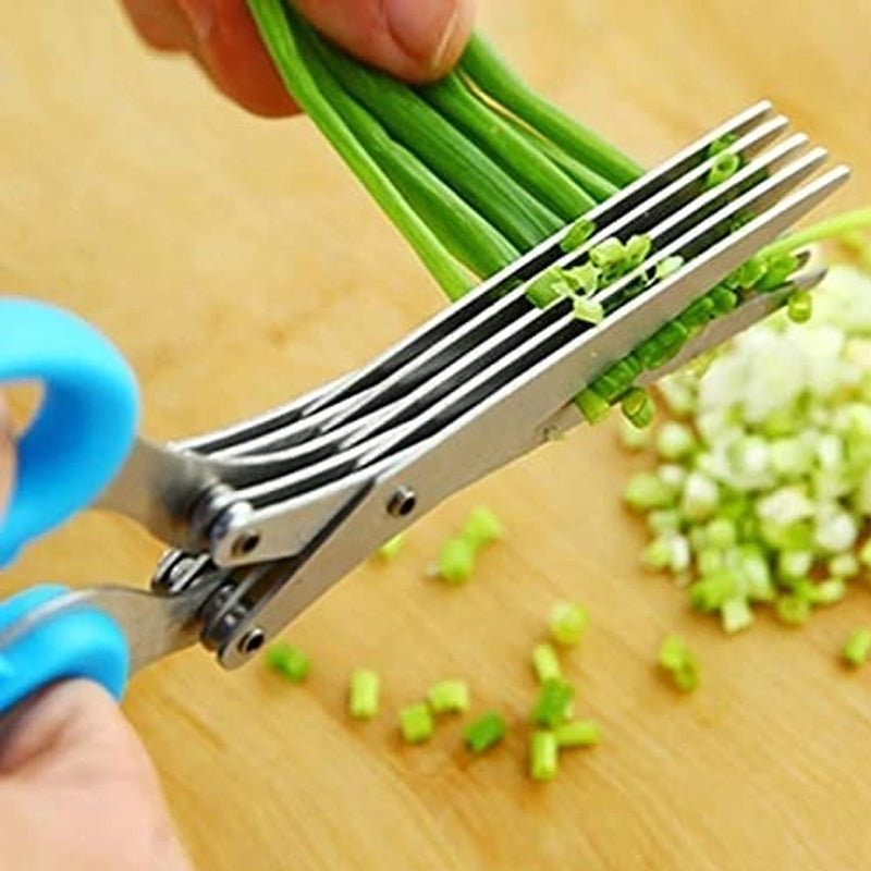 Kitchen Scissor 5 Blade Stainless-steel Herb Shears With